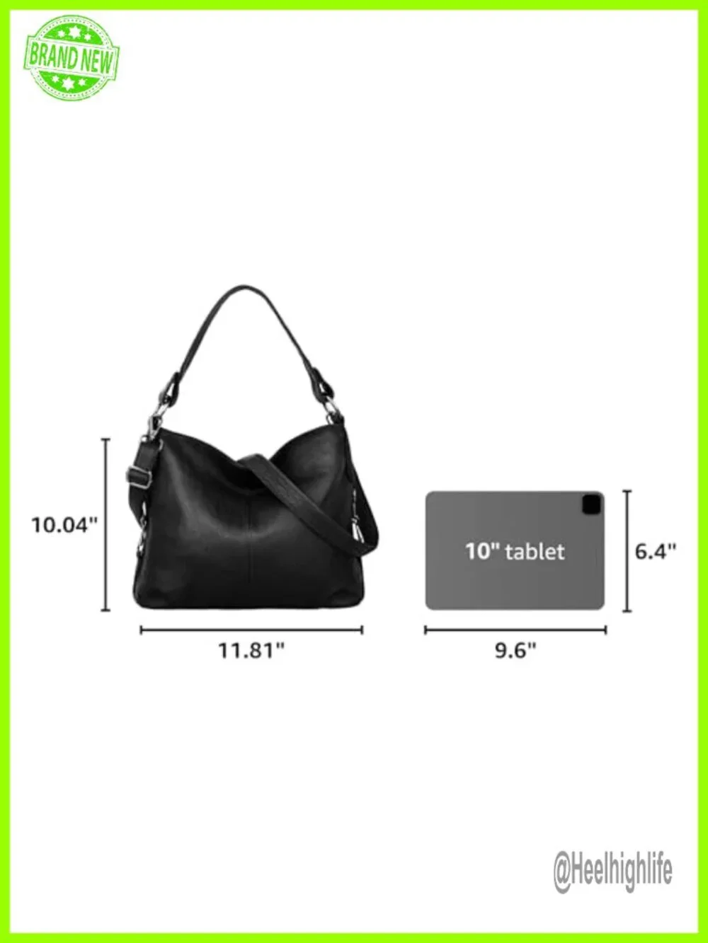 Genuine Leather Shoulder Bag Hobo Handbag Crossbody Purse